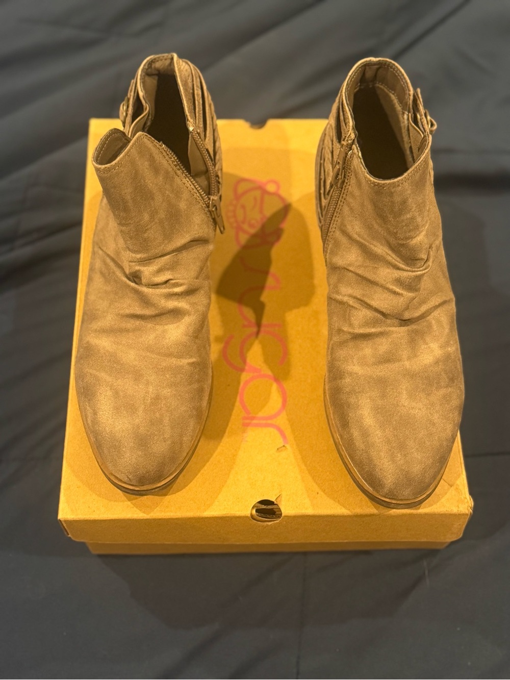 Suede Ankle Booties in Taupe - Women